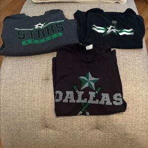 Dallas Stars hockey lot of 3 shirts